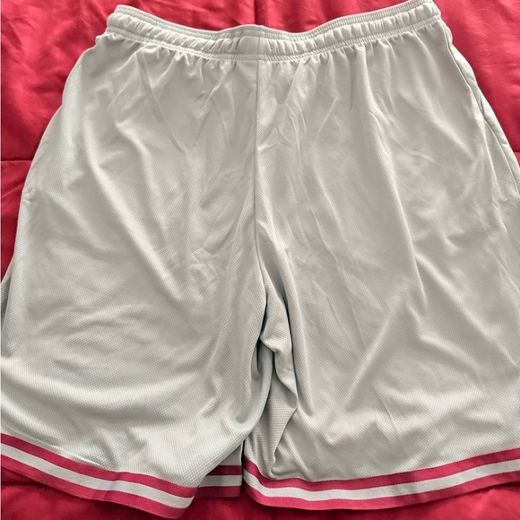Gray and Burgundy Men's Shorts - Picture 3 of 3